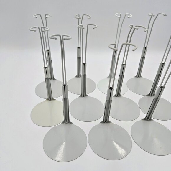 Kaiser Doll Stand Lot Of 11 White Stand Dolls Display Read - Picture 4 of 7